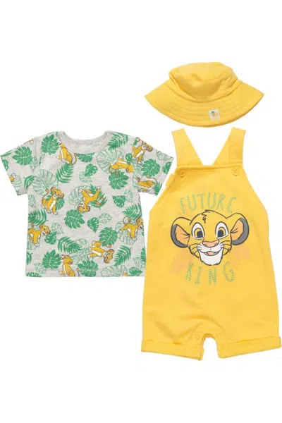 Disney Lion King 3-piece Shortall, T-shirt And Hat Set (baby) In Multi