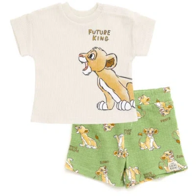 Disney Babies'  Lion King Simba 2-piece T-shirt And Shorts Set In Multi