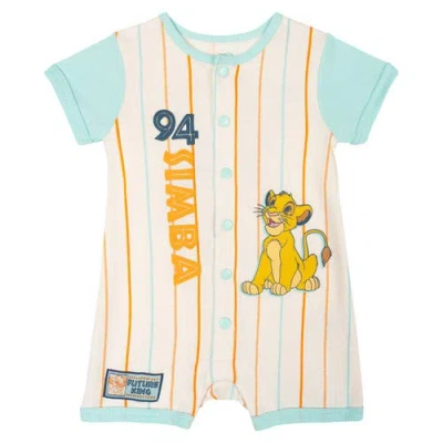 Disney Babies'  Lion King Simba Athletic One Piece Romper In Multi