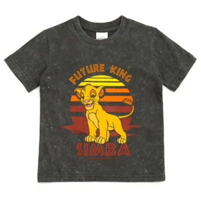 Disney Kids'  Lion King Simba Short Sleeve T-shirt In Gray