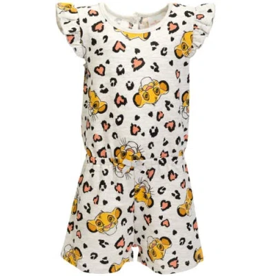 Disney Kids'  Lion King Simba Sleeveless Skater Romper In Multi