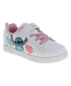 Disney Little Girls Stitch Ohana Hook And Loop Sneakers