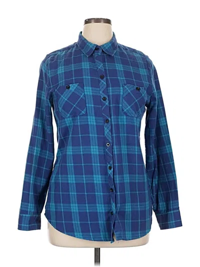 Pre-owned Disney Long Sleeve Button Down Shirt In Blue