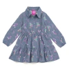 Disney Kids'  Long Sleeve Chambray Dress In Blue