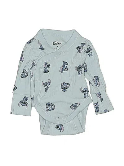 Pre-owned Disney Babies' Long Sleeve Onesie In Blue