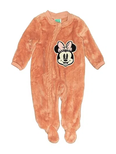 Pre-owned Disney Babies' Long Sleeve Onesie In Brown