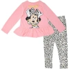 Disney Kids'  Long Sleeve T-shirt & Leggings Set In Pink