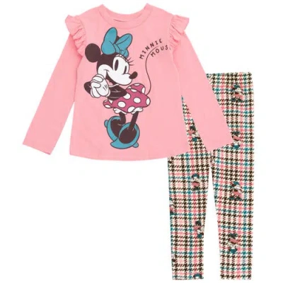 Disney Babies'  Long Sleeve T-shirt & Leggings Set In Pink