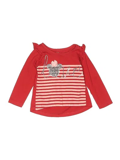 Pre-owned Disney Kids' Long Sleeve T-shirt In Red