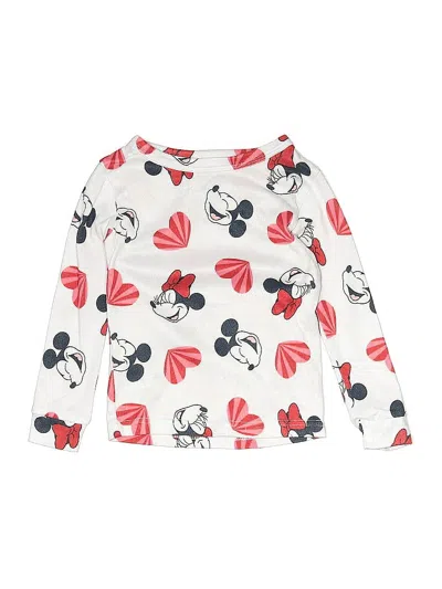 Pre-owned Disney Kids' Long Sleeve T-shirt In White