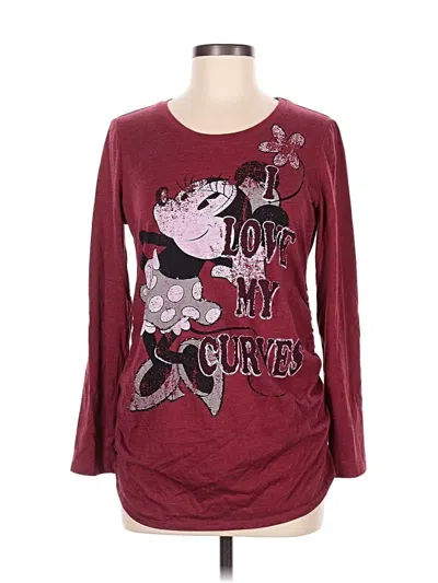 Pre-owned Disney Long Sleeve T-shirt In Burgundy