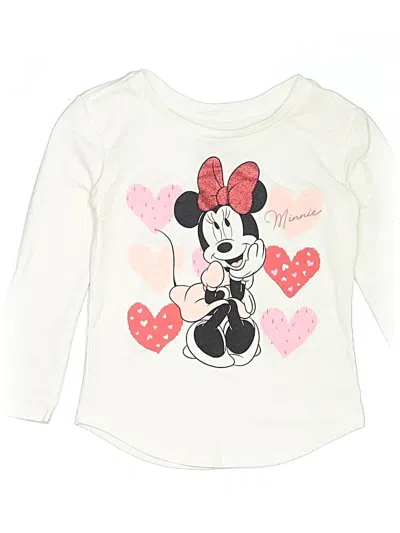 Pre-owned Disney Kids' Long Sleeve T-shirt In White