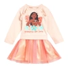 Disney Kids'  Long Sleeve Tulle Dress In Pink
