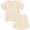 Disney Kids'  Loop Terry T-shirt & Shorts Set In Nude