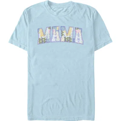 Disney Mama Collegiate Fabric Pattern  Graphic T-shirt In Blue