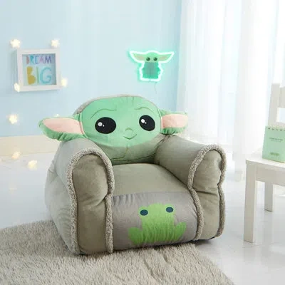 Disney Mandalorian Featuring The Child Small Classic Bean Bag In Green;gray