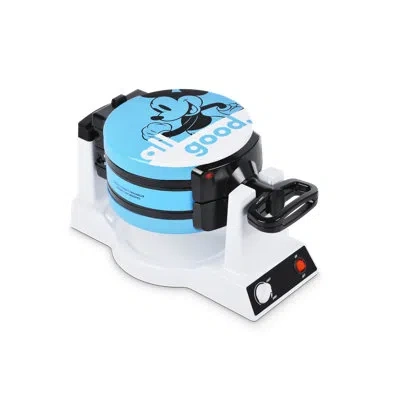 Disney Mickey & Minnie Double-flip Belgian Waffle Maker In White;blue