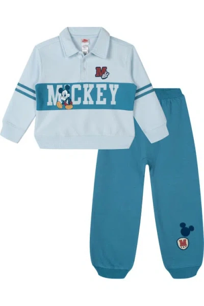 Disney Kids'  Mickey Mouse 2-piece Fleece Polo And Pants Set In Multi