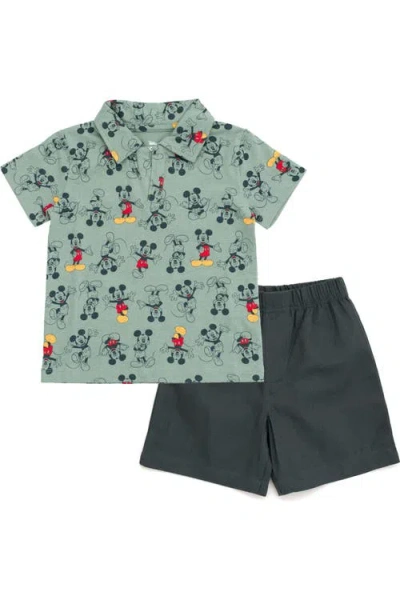 Disney Kids'  Mickey Mouse 2-piece Polo And Shorts Set In Multi