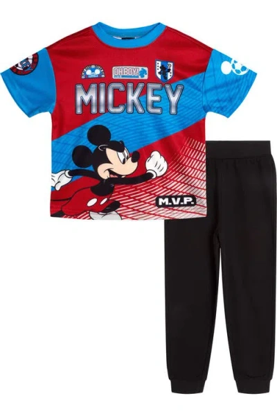 Disney Kids'  Mickey Mouse 2-piece Tee And Joggers Set In Blue