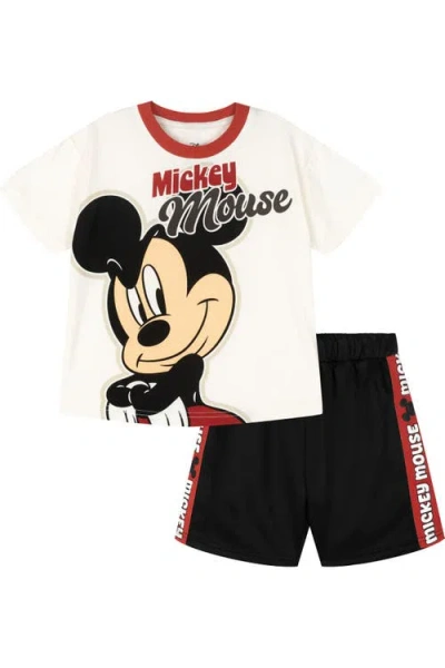 Disney Kids'  Mickey Mouse 2-piece T-shirt And Shorts Set In Black