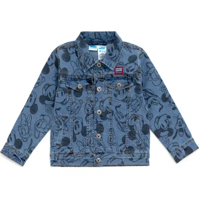 Disney Babies'  Mickey Mouse & Friends Denim Jacket Overalls And Pants In Multi