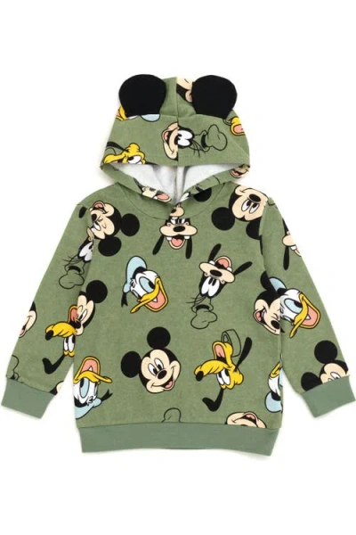 Disney Kids'  Mickey Mouse & Friends Fleece Hoodie In Green