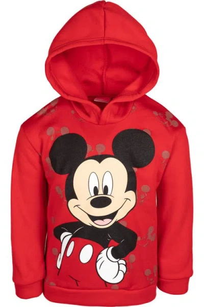 Disney Kids'  Mickey Mouse & Friends Fleece Hoodie In Red