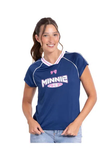 Disney Mickey Mouse & Friends Short Sleeve Soccer Jersey In Minnie Slate Blue