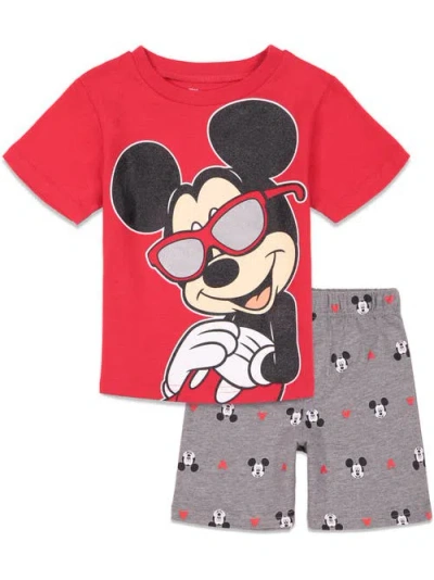 DISNEY DISNEY MICKEY MOUSE & FRIENDS T-SHIRT & FRENCH TERRY SHORTS SET
