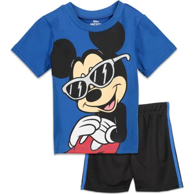 Disney Babies'  Mickey Mouse & Friends T-shirt & Mesh Shorts Set In Multi
