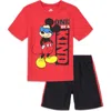 Disney Babies'  Mickey Mouse & Friends T-shirt & Mesh Shorts Set In Multi