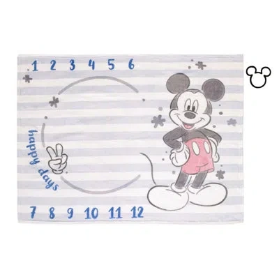 Disney Mickey Mouse Baby Blanket In Blue;red