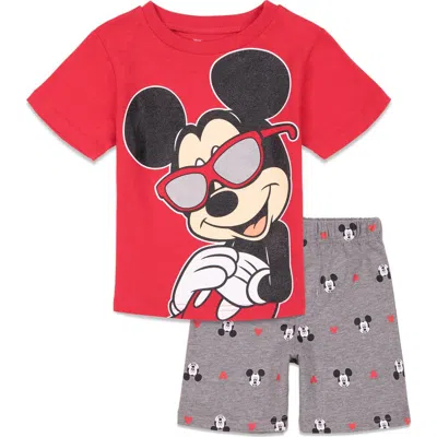 Disney Kids'  Mickey Mouse Boys' 2-piece T-shirt And Shorts Set In Multi