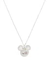Disney Mickey Mouse Crystal Baseball Shaker Pendant Necklace