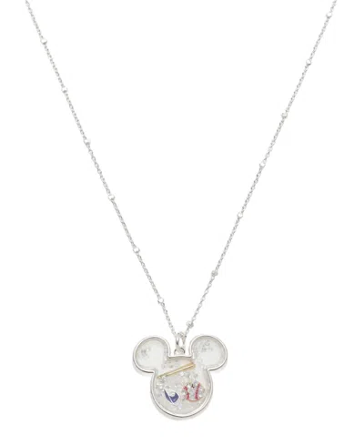 Disney Mickey Mouse Crystal Baseball Shaker Pendant Necklace