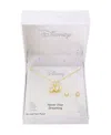 Disney Mickey Mouse Cubic Zirconia Pendant Necklace And Earring Set In Gold