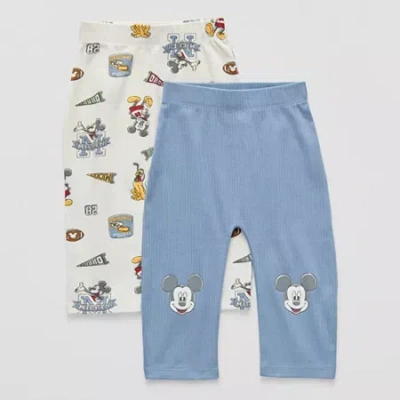Disney Mickey Mouse Disney Baby Boys Straight Regular Fit Mickey Mouse Pull-on Pant In Blue