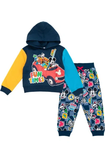 Disney Kids'  Mickey Mouse Fleece 2-piece Hoodie And Pants Set In Multi