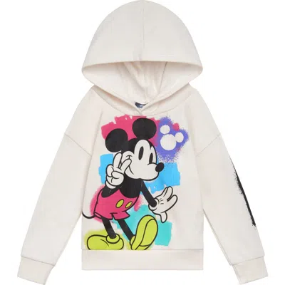 Disney Kids'  Mickey Mouse Fleece Pullover Hoodie In Neutral