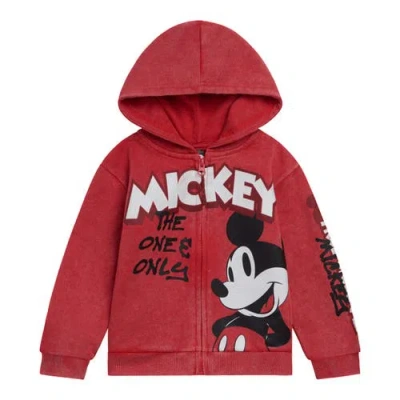 Disney Kids'  Mickey Mouse Fleece Zip-up Hoodie In Brown