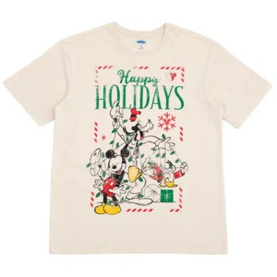 Disney Mickey Mouse Holiday Short Sleeve T-shirt In White