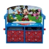 Disney Mickey Mouse Kids Wooden Storage Bench In Blue