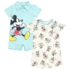 Disney Mickey Mouse One Piece Romper Set In Multi