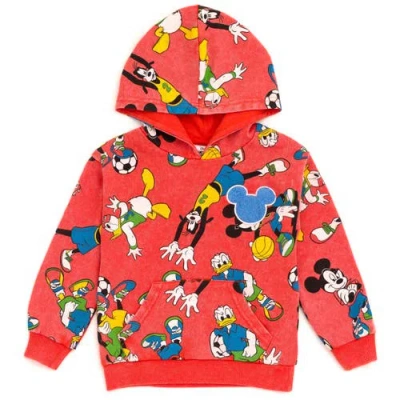Disney Kids'  Mickey Mouse Pullover Hoodie In Red