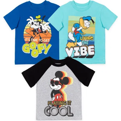 Disney Kids'  Mickey Mouse Short Sleeve Graphic T-shirts In Multi