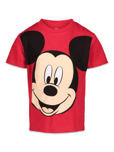 Disney Babies'  Mickey Mouse Short Sleeve T-shirt In Red