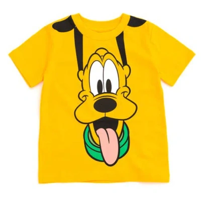 Disney Babies'  Mickey Mouse Short Sleeve T-shirt In Yellow