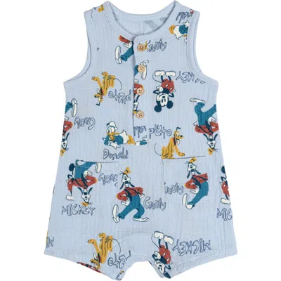 Disney Babies'  Mickey Mouse Sleeveless One Piece Romper In Blue