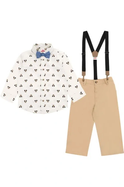 Disney Kids'  Mickey Mouse Wedding Button-down Shirt And Pants Set In Multi